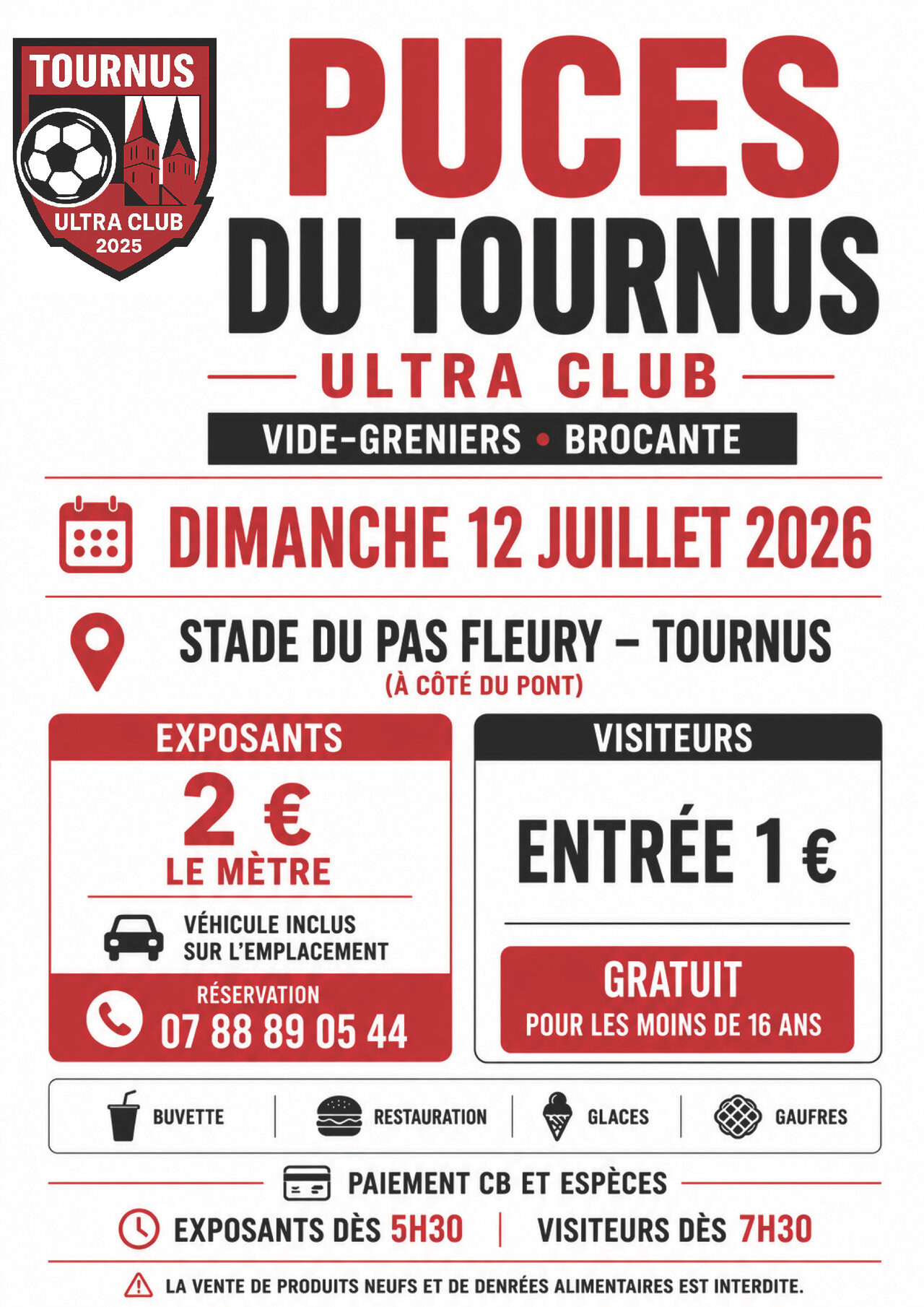 Flyers Puces Tournus Ultra Club 12-07-2026